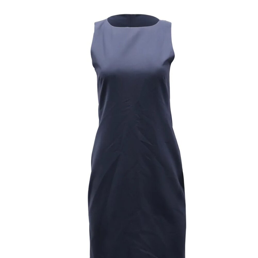 Theory "Betty" 2B Betoken Knee Length Sleeveless Blue Sheath Dress - 8